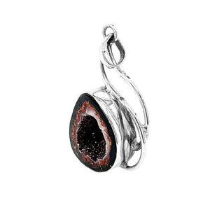 Geode Silver Pendant other side - Nueve Sterling
