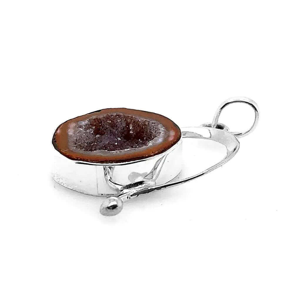 Geode Silver Pendant B side - Nueve Sterling
