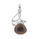 Geode Silver Pendant C - Nueve Sterling