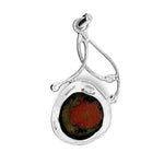 Geode Silver Pendant C back - Nueve Sterling