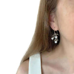 %product Gorgeous Silver Earrings With Pearls Nueve Sterling