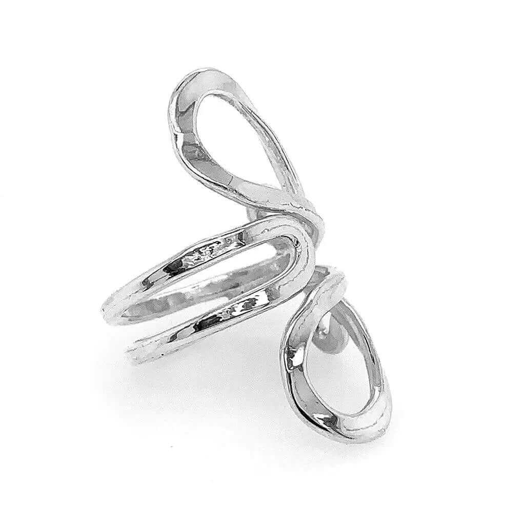 Half Butterfly Silver Ring side - Nueve Sterling