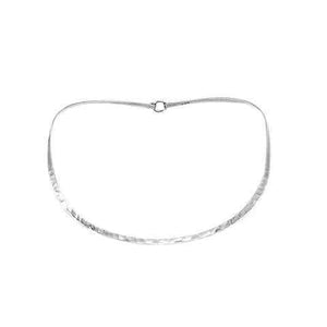 %product Hammered Silver Choker Nueve Sterling