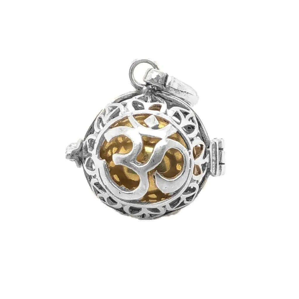 %product Handmade Om Cage in Sterling Silver Nueve Sterling