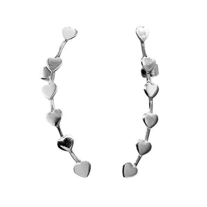     Hearts-Silver-Climber-Earrings-front-Nueve-Sterling