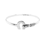 %product Horseshoe Bangle in Silver Nueve Sterling