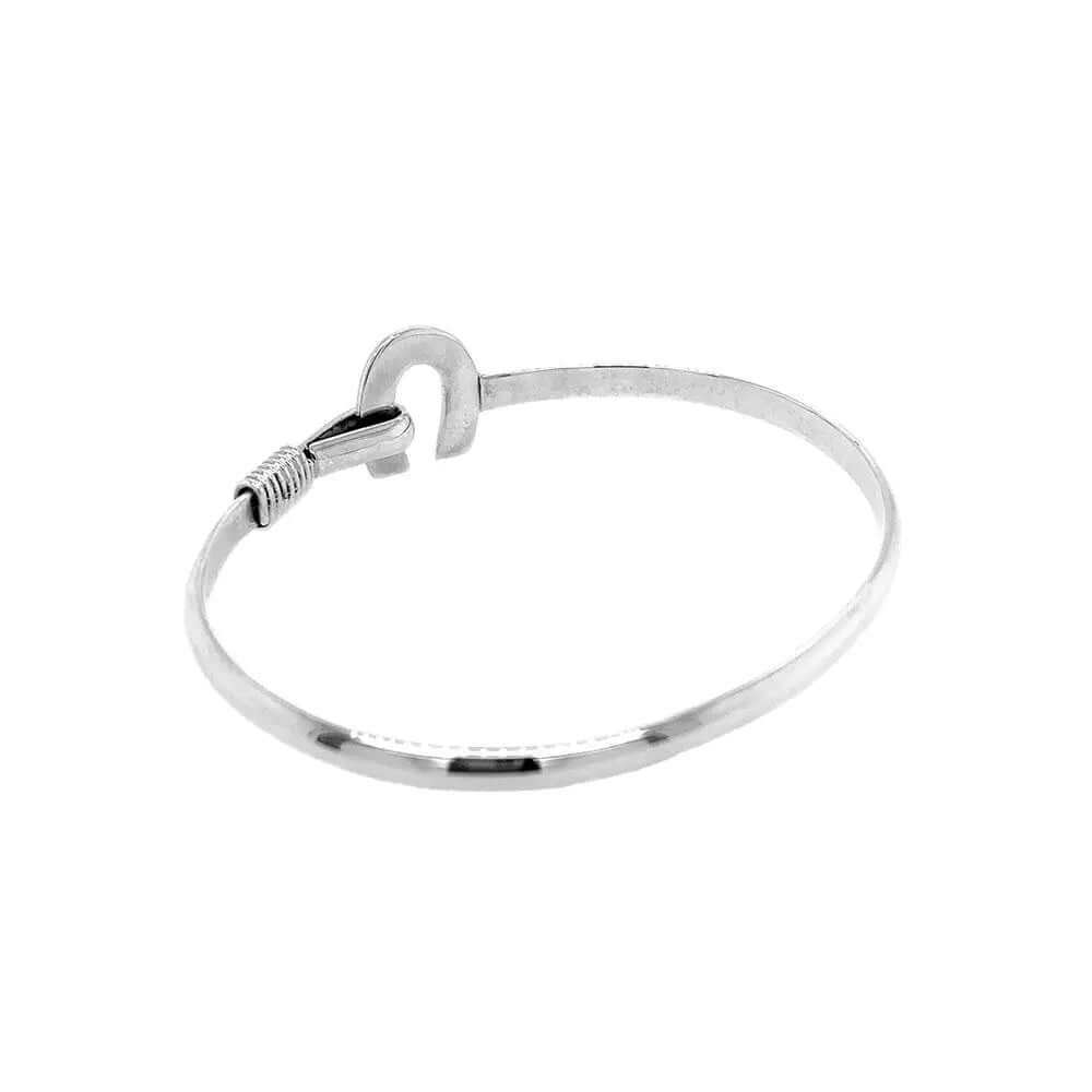 %product Horseshoe Bangle in Silver Nueve Sterling
