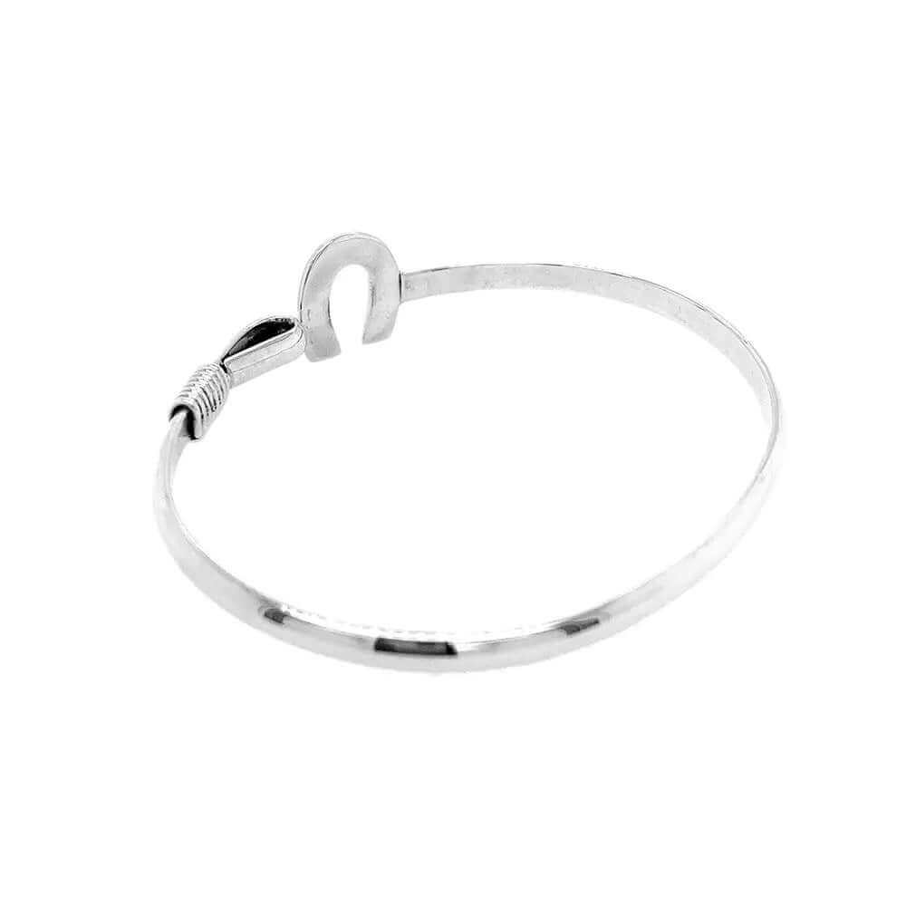 %product Horseshoe Bangle in Silver Nueve Sterling