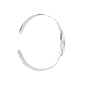 Interlaced Ovals Silver Cuff-Bracelet top - Nueve Sterling