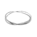 Interlocked Silver Bangle - Nueve Sterling