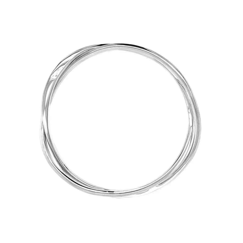 Interlocked Silver Bangle top - Nueve Sterling