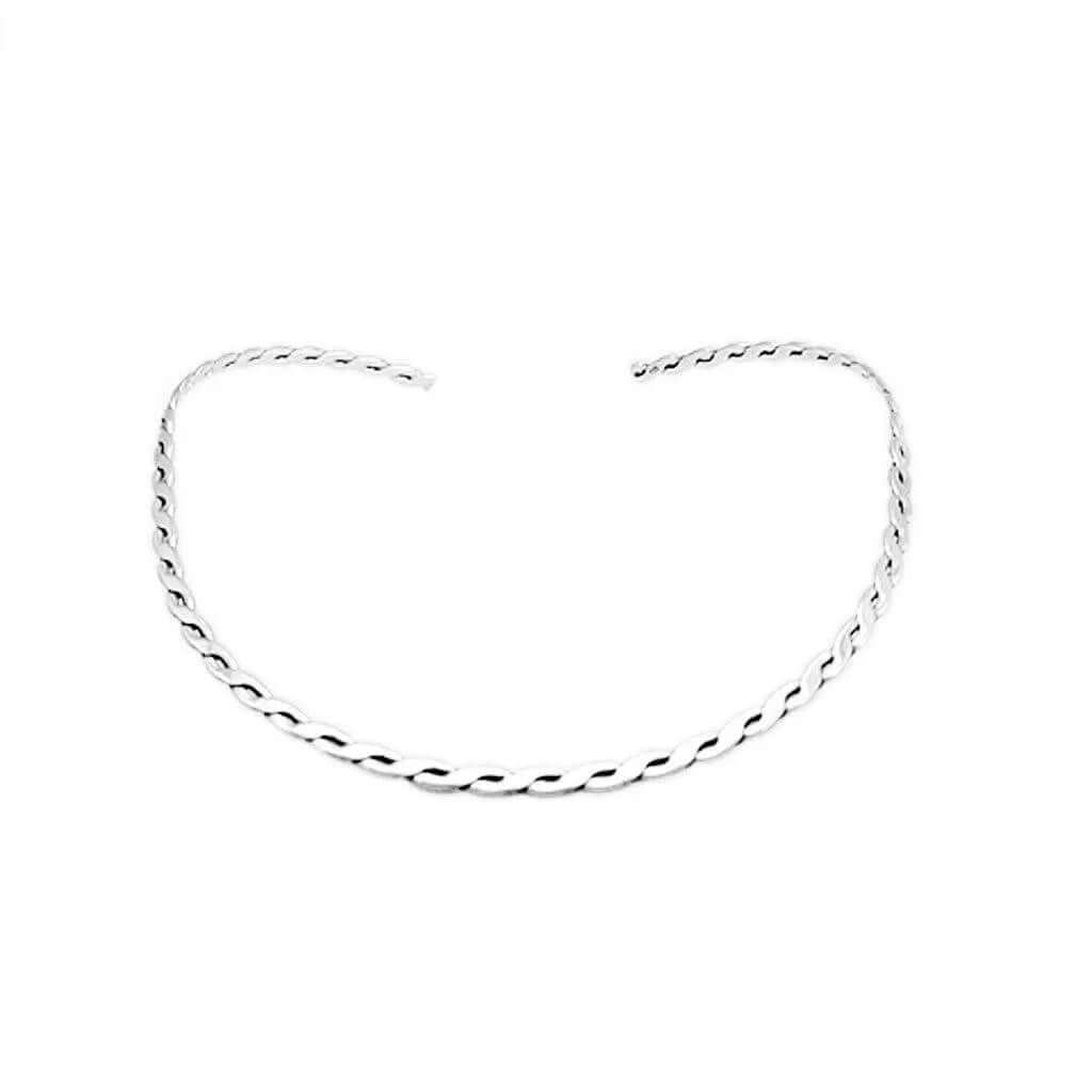 %product Intertwined Silver Choker Nueve Sterling