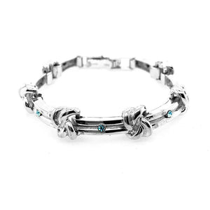 Knots Bracelet In Silver With Zirconia -Nueve Sterling 