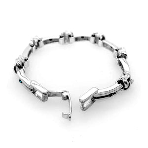 Knots Bracelet In Silver With Zirconia back - Nueve Sterling
