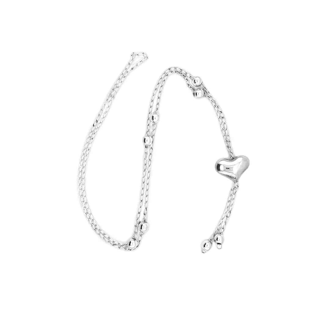 %product Lariat Necklace With Silver Heart in Sterling Silver Nueve Sterling