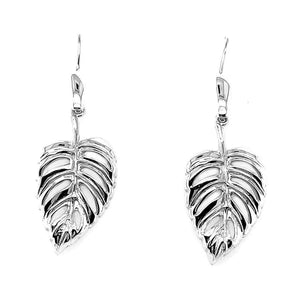 Leaf Earrings In Silver - Nueve Sterling