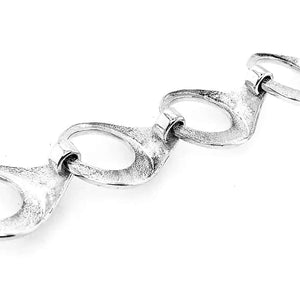 Linked Circles Bracelet In Silver back - Nueve Sterling