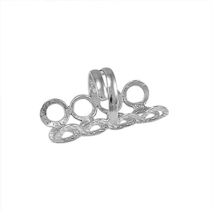 %product Long Circles Ring in Silver Nueve Sterling
