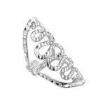 %product Long Serpent Ring in Silver Nueve Sterling