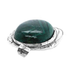 %product Malachite Silver Pendant Nueve Sterling