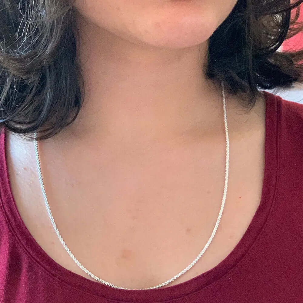 %product Margarita Silver Chain Necklace Nueve Sterling