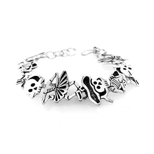 Matador Skeleton Silver Bracelet - Nueve Sterling