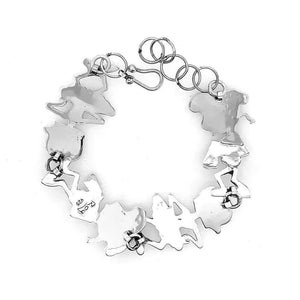 Matador Skeleton Silver Bracelet back - Nueve Sterling