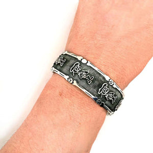 %product Matador Skeleton Silver Cuff Bracelet Nueve Sterling