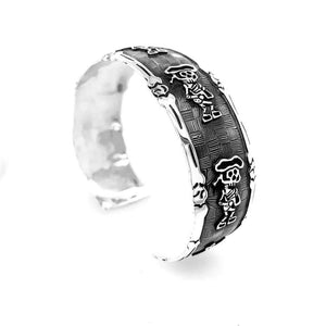 %product Matador Skeleton Silver Cuff Bracelet Nueve Sterling