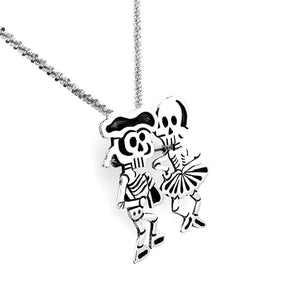 %product Matador Skeleton Silver Pin Pendant Nueve Sterling