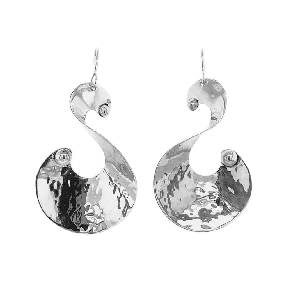 Mexican Artisan Silver Earrings front