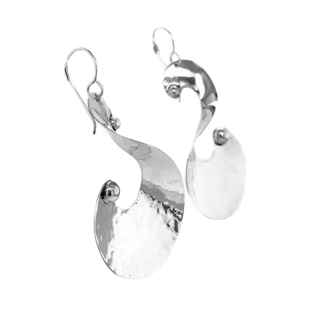 Mexican Artisan Silver Earrings side