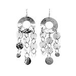 Mexican Silver Artisan Dangle Earrings front