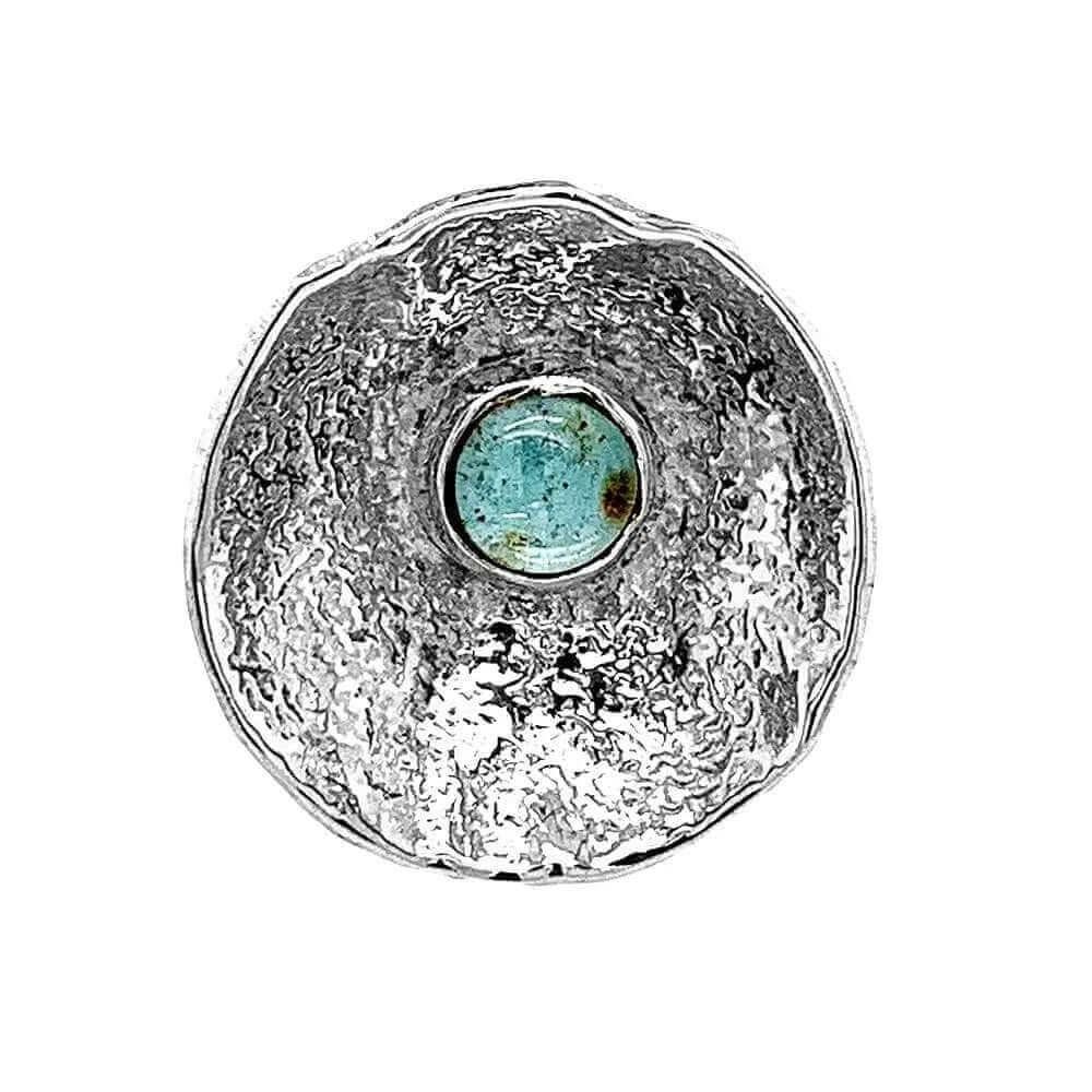 %product Modern Silver Pendant With Blue Topaz Nueve Sterling