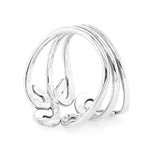 Multi Swirl Silver Ring back - Nueve Sterling