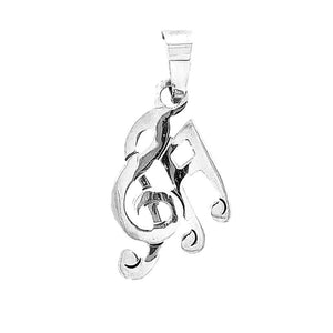 Music Symbols Silver Charm - Nueve Sterling