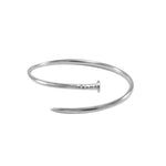 %product Nail Bangle in Silver Nueve Sterling