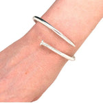 %product Nail Bangle in Silver Nueve Sterling