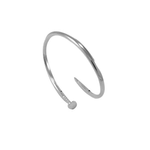%product Nail Bangle in Silver Nueve Sterling
