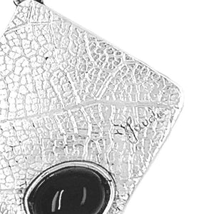 %product Onyx Textured Silver Pendant Nueve Sterling