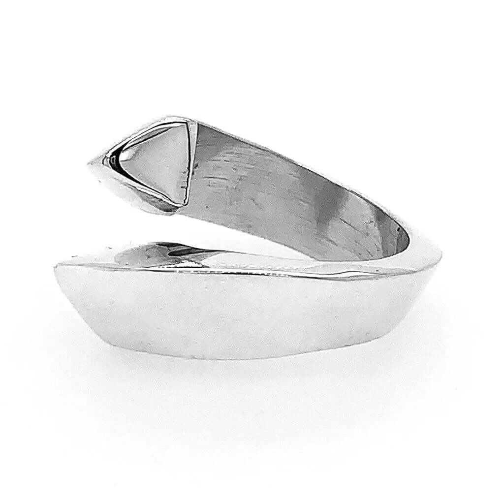 Open Silver Ring back - Nueve Sterling