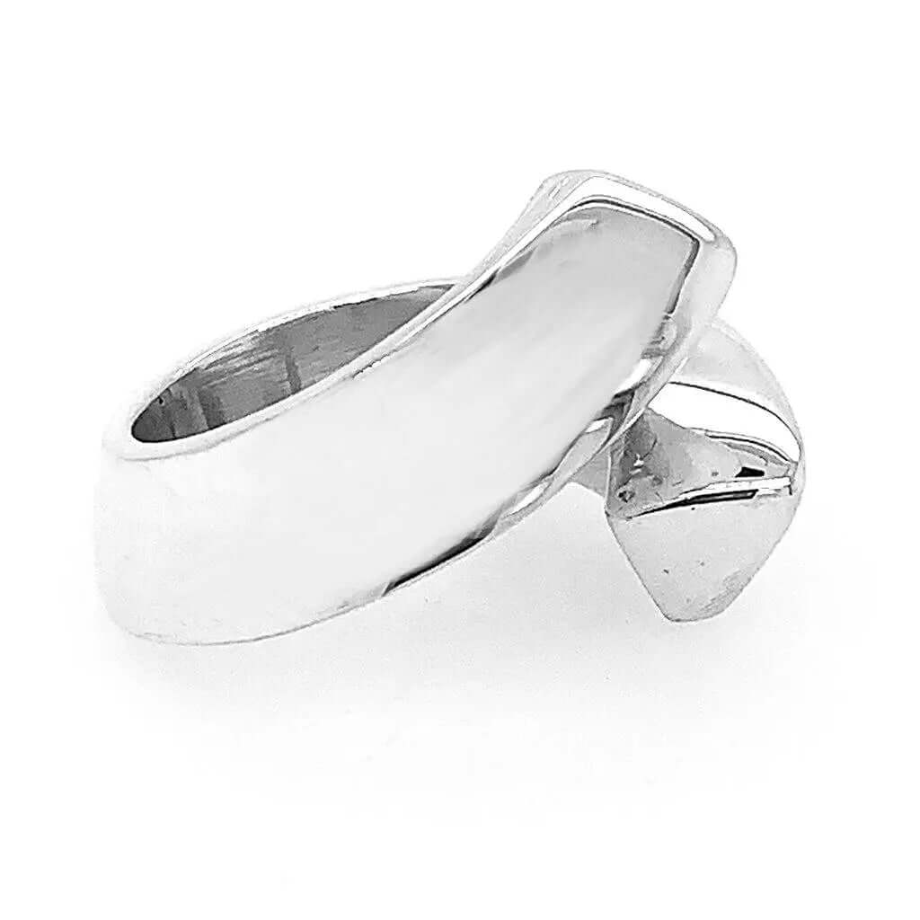 Open Silver Ring side - Nueve Sterling
