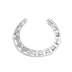 Openwork Silver Cuff-Bracelet top - Nueve Sterling
