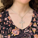 %product Outlined Big Silver Cross Nueve Sterling