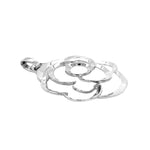 %product Outlined Flower Silver Pendant Nueve Sterling