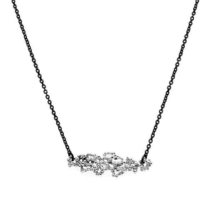 Oxidized Chain Caviar Silver Necklace - Nueve Sterling