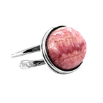 %product Rhodochrosite Silver Ring Nueve Sterling