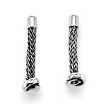 Rope and Knots Silver Earrings - Nueve Sterling