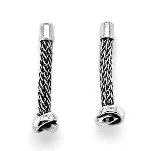 Rope and Knots Silver Earrings - Nueve Sterling