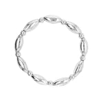 Seeds And Balls Elastic Silver Bracelet top - Nueve Sterling